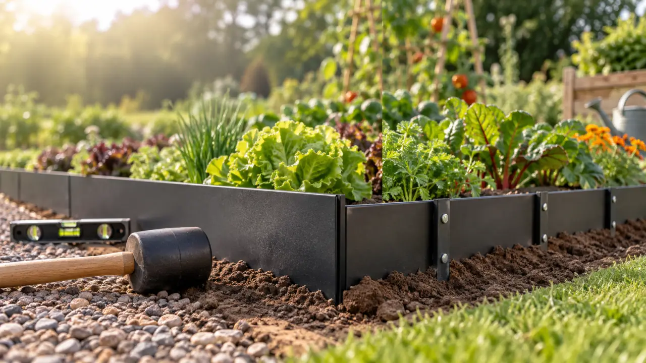 Bordure de potager : 14,60 € le mètre linéaire et deux façons de bien la poser