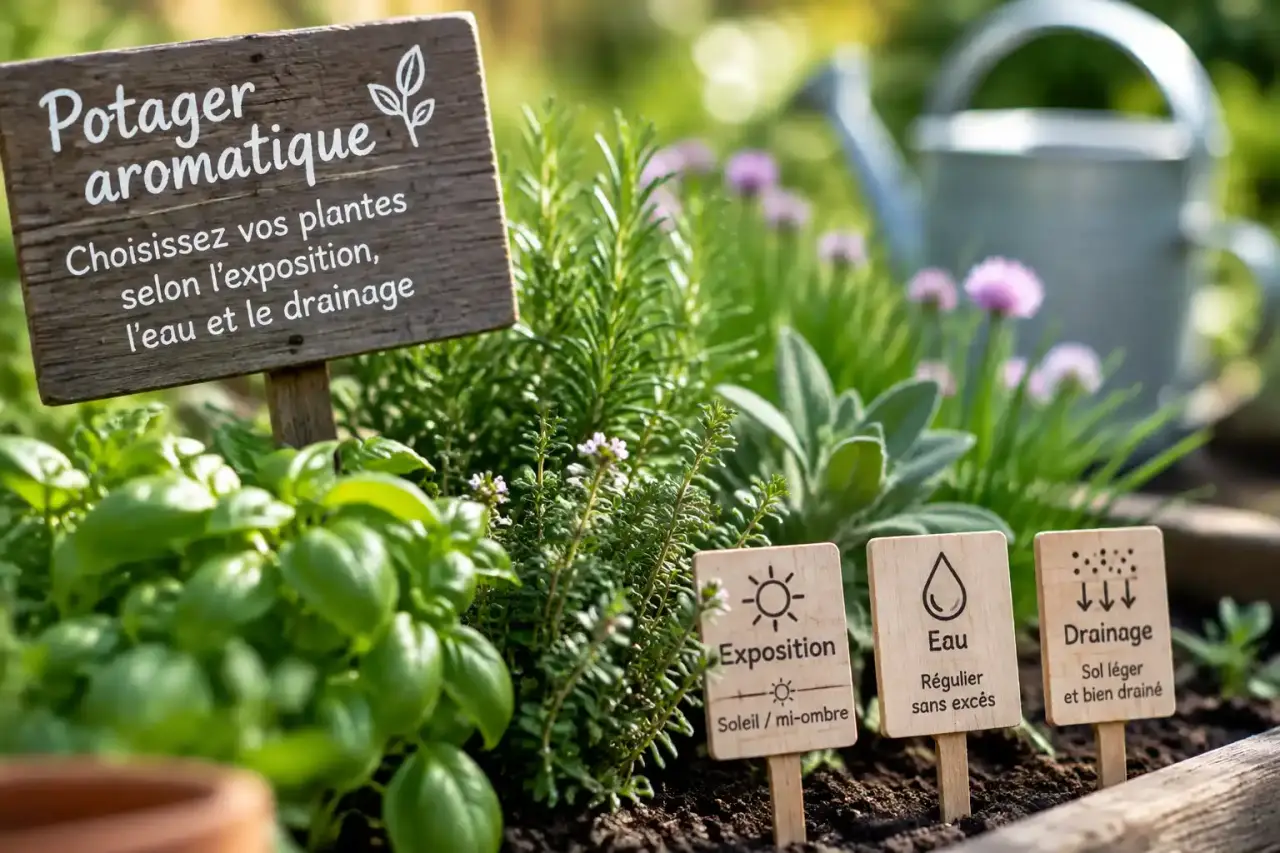 Potager aromatique : choisissez vos plantes selon l’exposition, l’eau et le drainage