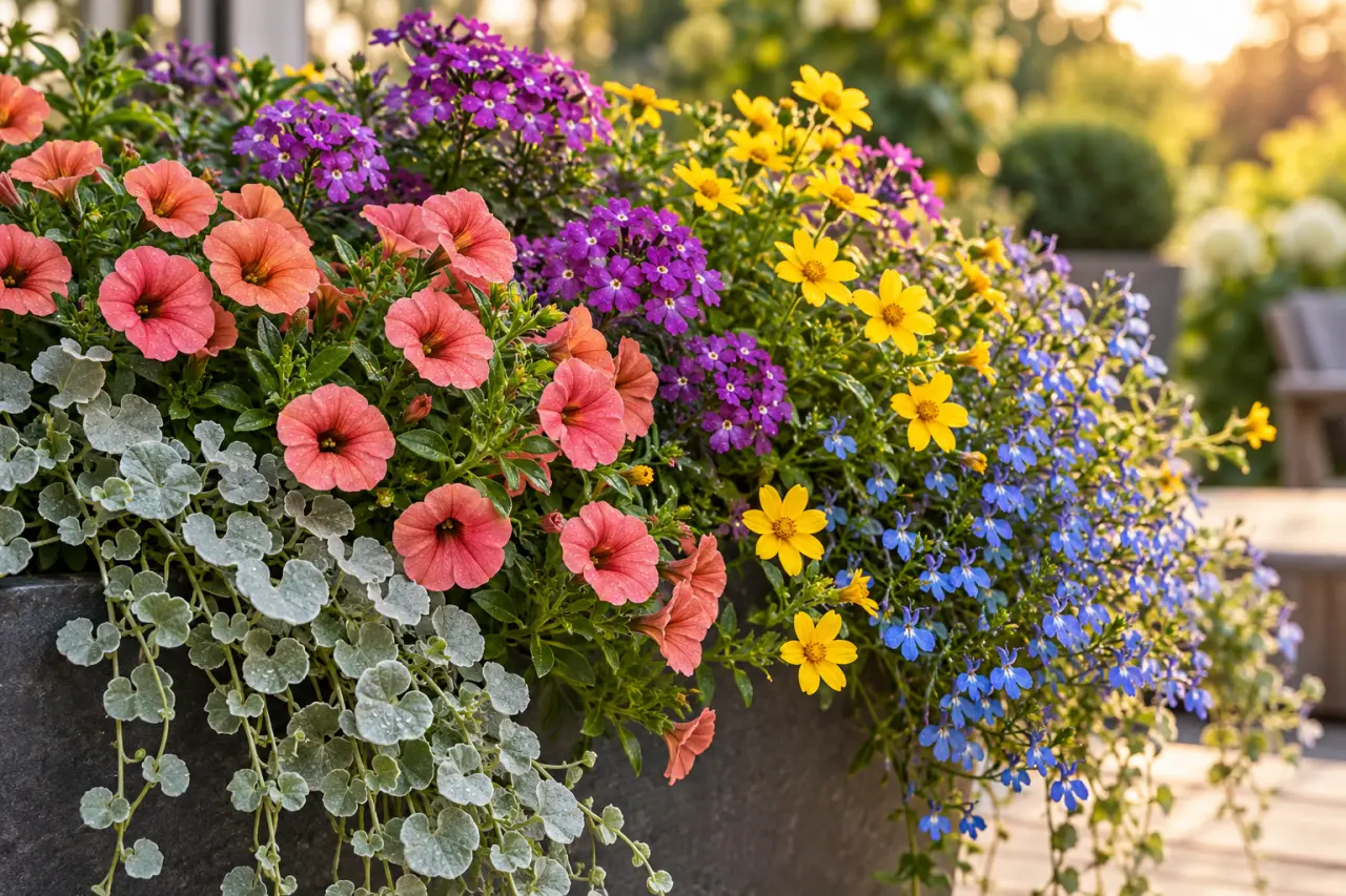 Fleurs pour jardinière : du soleil à la mi-ombre, des associations qui durent