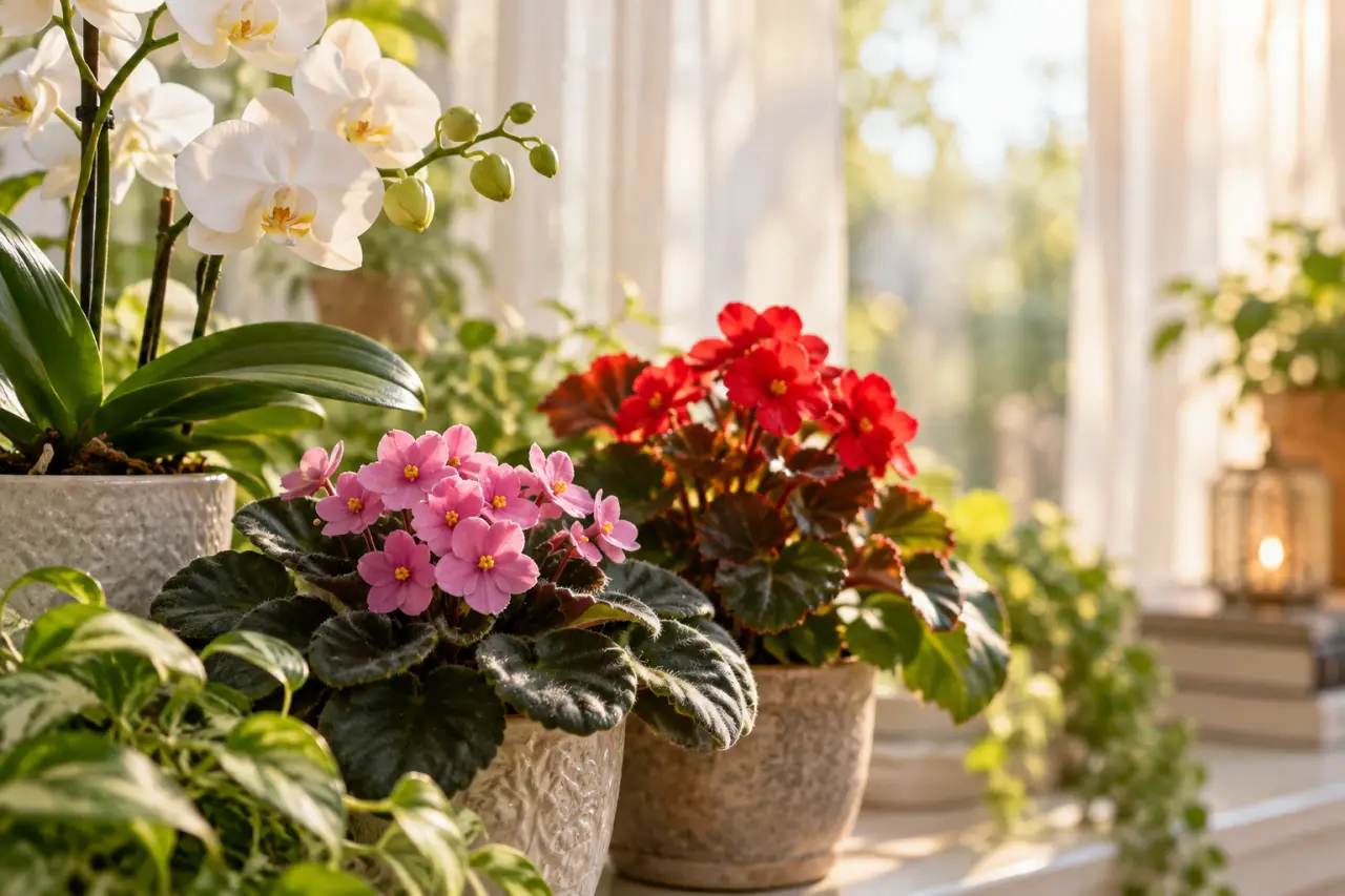 Plantes fleuries d’intérieur : choisissez la lumière avant la variété