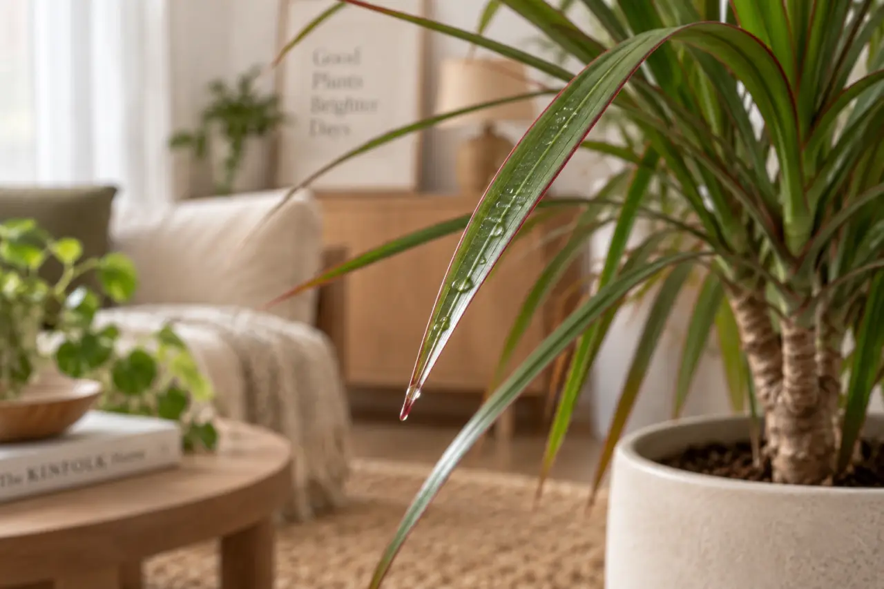 Dracaena d’intérieur : une lumière douce pour éviter les feuilles brûlées