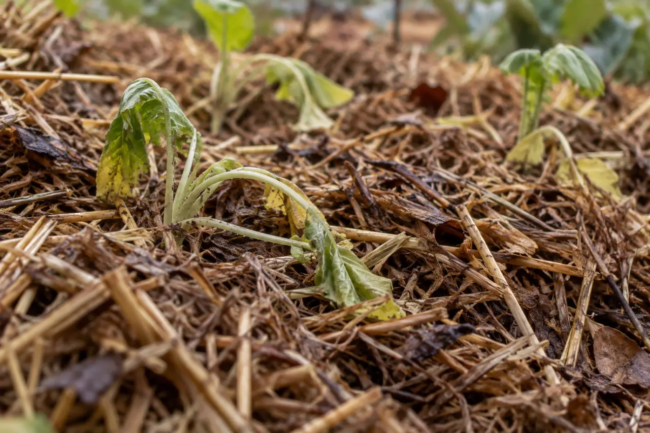 Paillage potager : l’épaisseur qui refroidit le sol et étouffe les plants