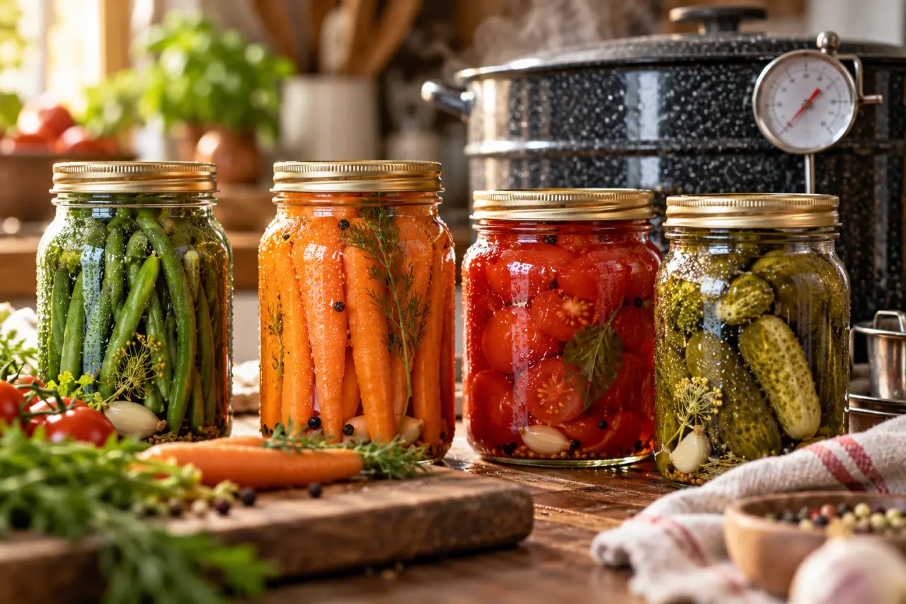 Conserver les légumes du potager en bocaux : le bain-marie ne suffit pas toujours