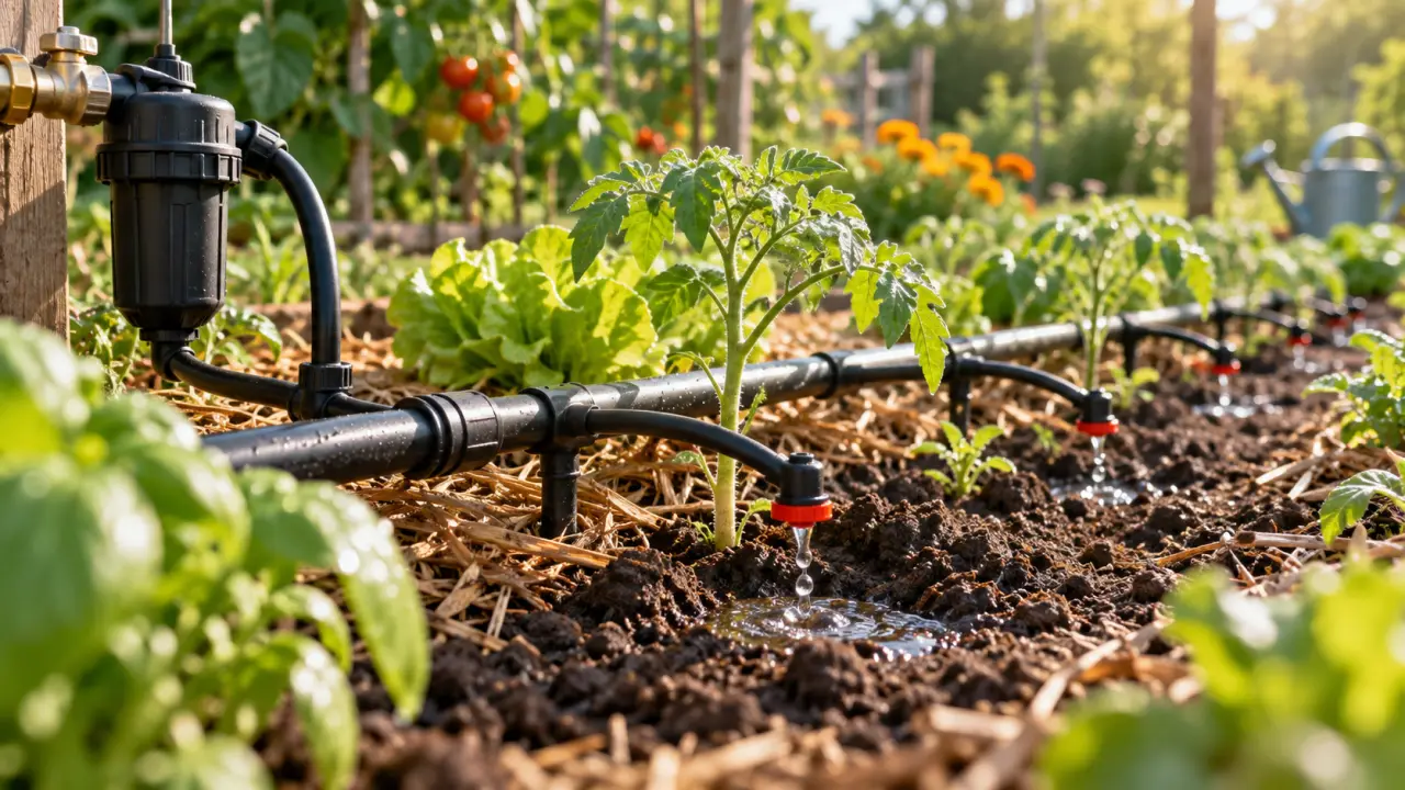 Schéma d'arrosage goutte à goutte : concevoir un réseau efficace et durable